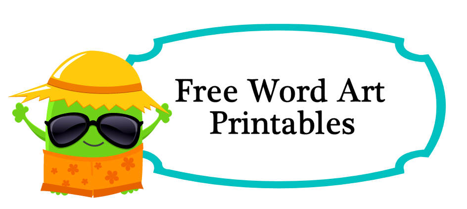 free word art printables